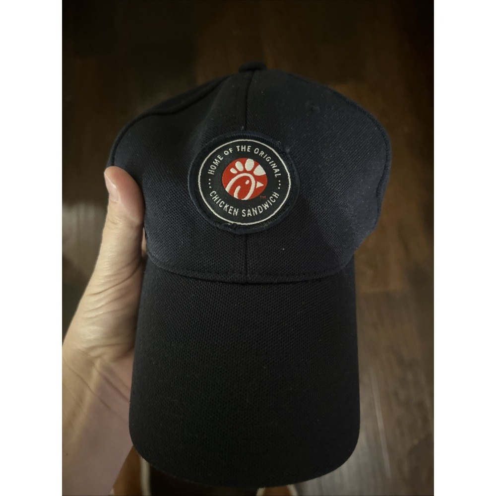 Chick-fil-A Hat Navy Blue Adjustable Strap Cap One Size Logo Uniform